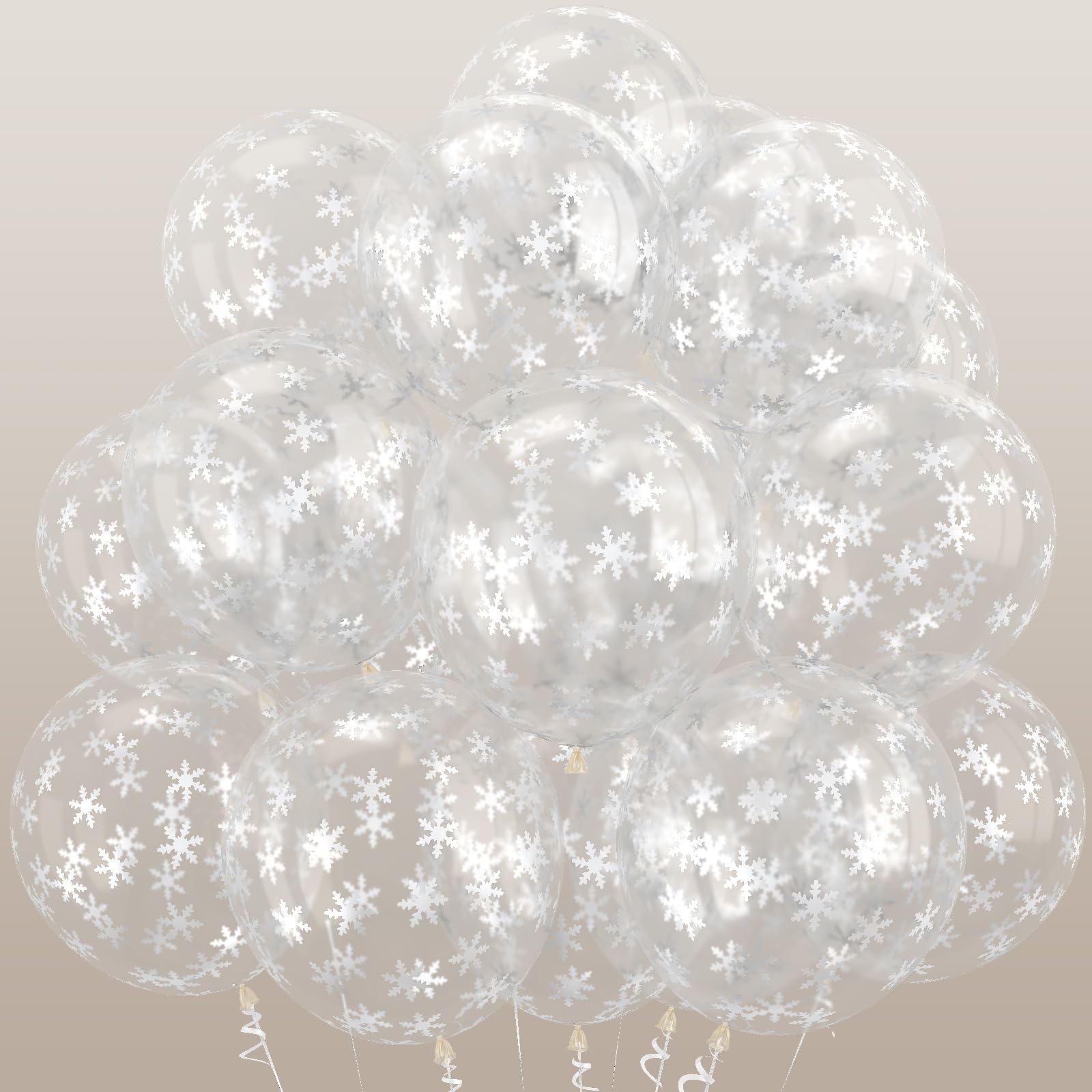 HILAVO Snowflake Balloons 12 Inch Winter Wonderland Balloon for Christmas — image 1