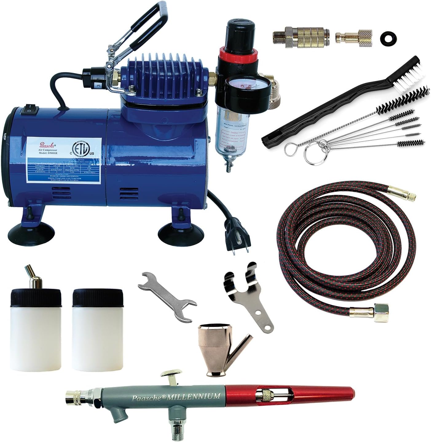 Paasche Airbrush H Single Action Siphon Feed Airbrush and Compressor Package
