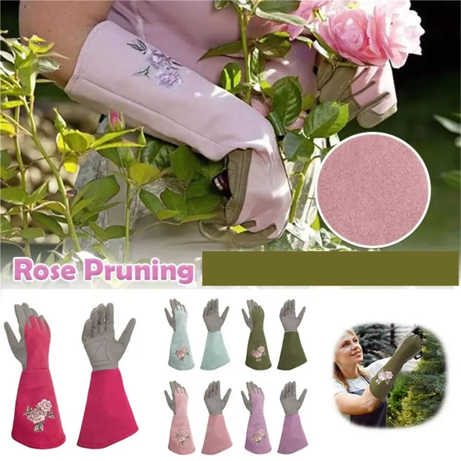 1 par de guantes jardinería Para La Jardinería De Exterior