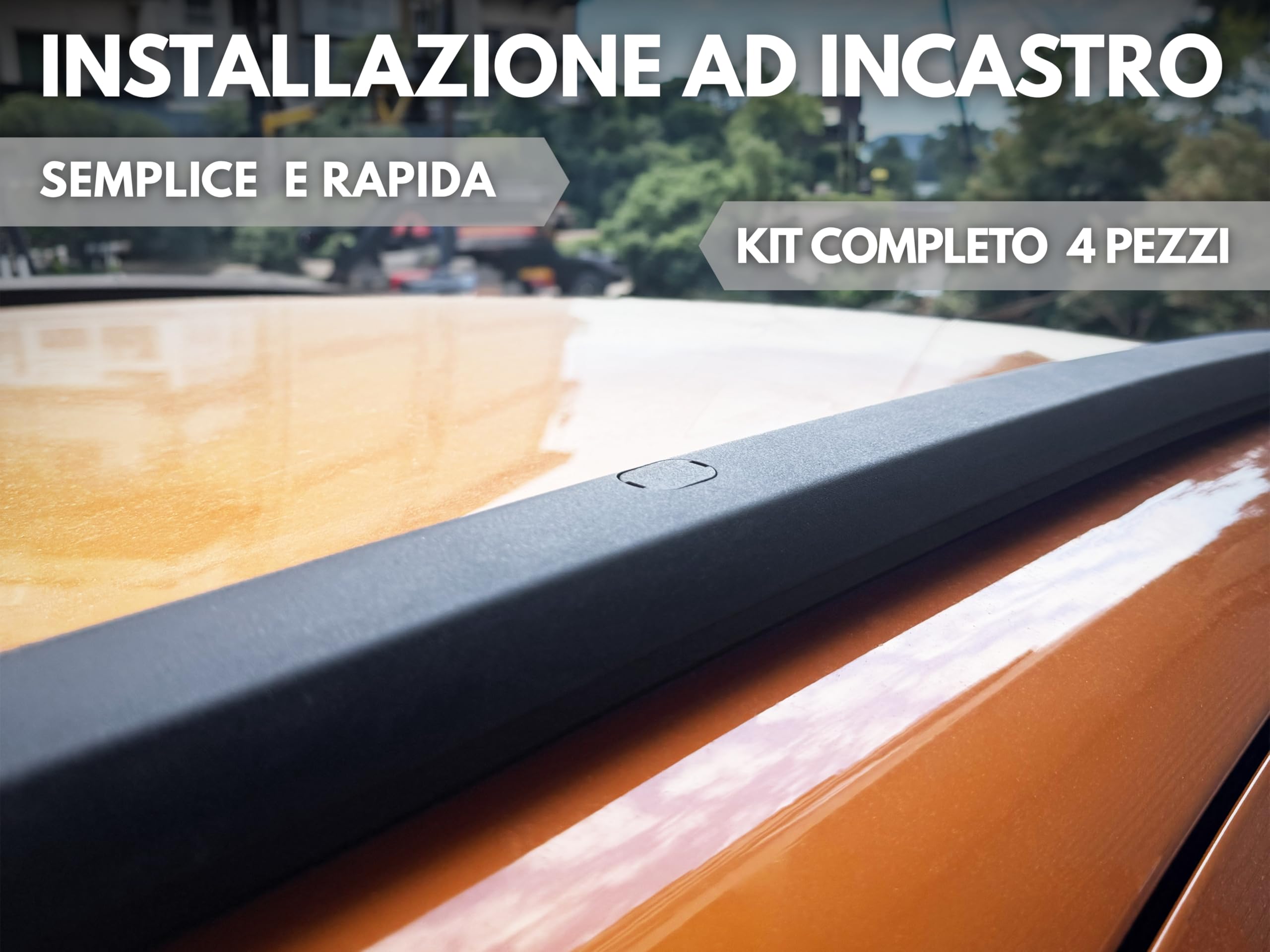 Tappi Barre Longitudinali compatibile con Jeep Renegade 2014-2024 compatibile con Fiat Panda kit 4 pezzi copertura barre portapacchi portatutto ricambio codice 735709736