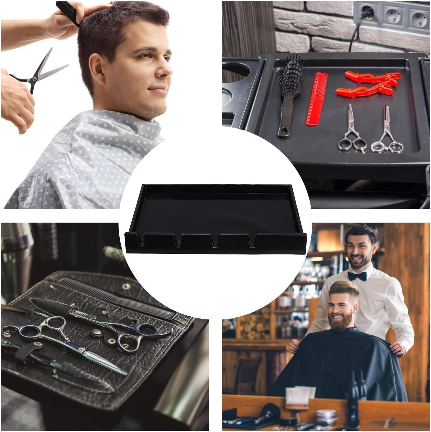 balacoo Anti-Slip Salon Clippers Organizer Tray for Workstation Use