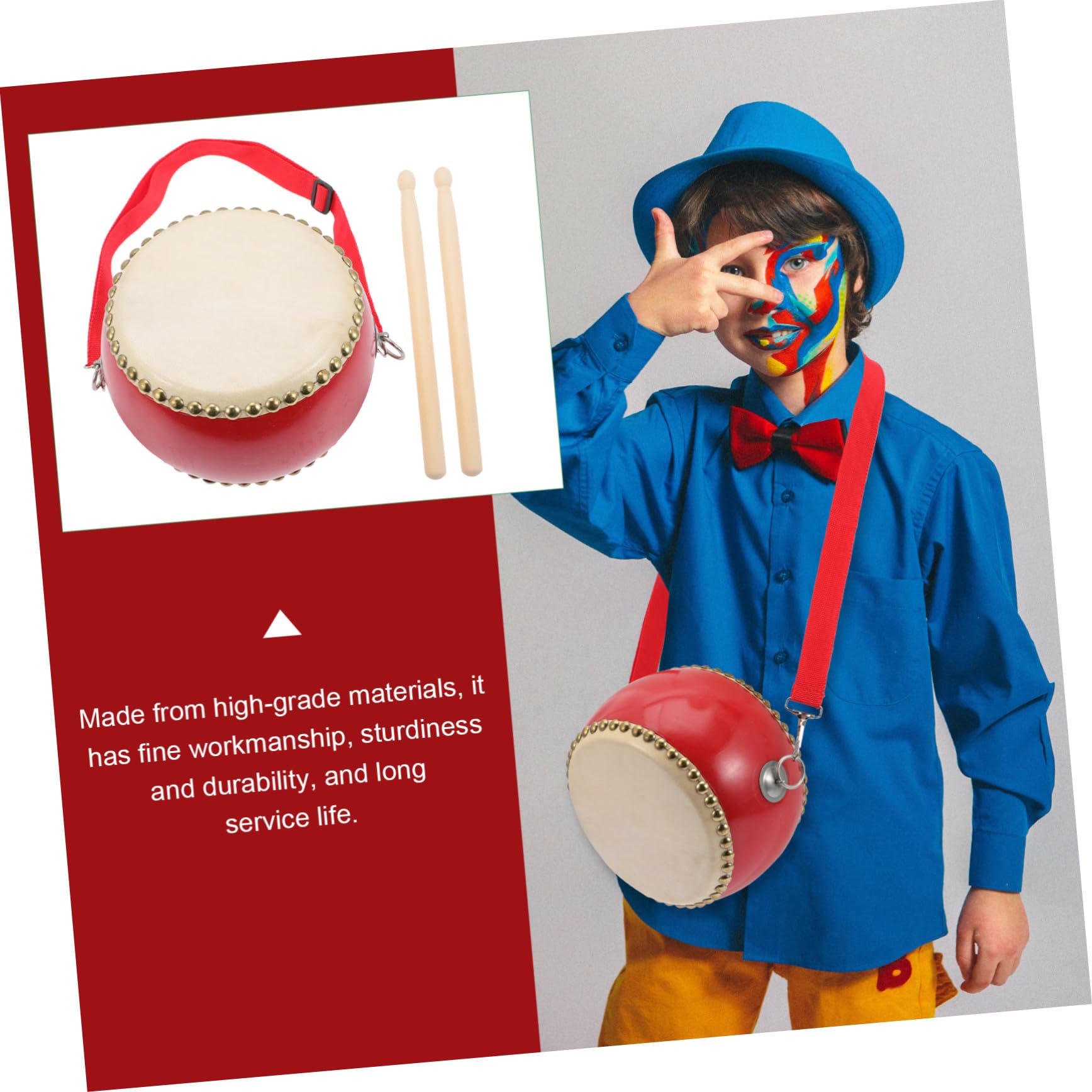 Beaupretty Strumento a percussione per giocattolo musicale sicuro e leggero per ragazzi e ragazze strumento educativo per sviluppo udito e coordinazione mano-cervello