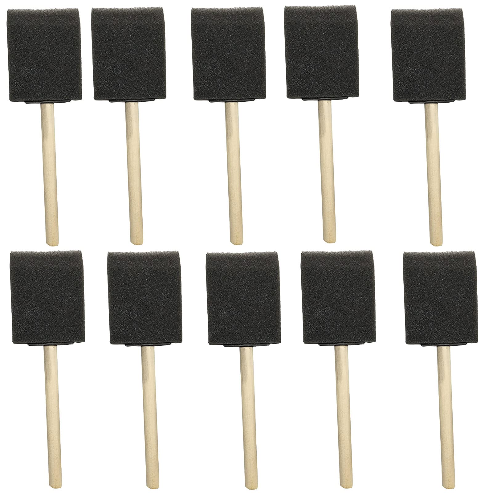 Sponge Brush,10 Pcs Foam Brushes Foam Sponge Brushes Foam Sponge Brushes with Wooden Handles for Acrylic Painting Decorative Paint Dyeing Craft Foam Brushes