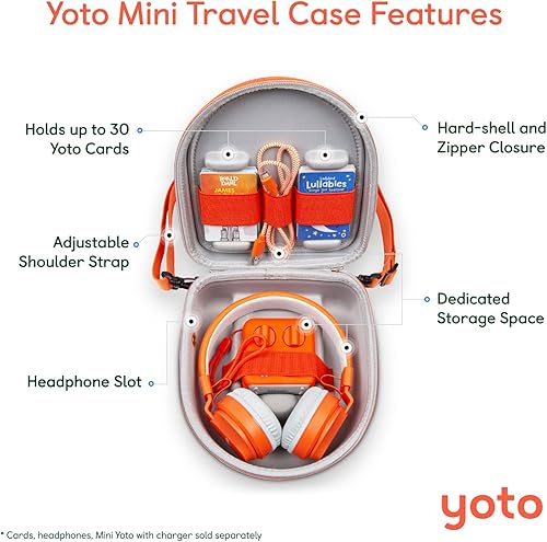 Miniatura 2 de Yoto Mini estuche de viaje  Accesorio para niños, portador protector rígido con correa ajustable para el hombro, capacidad para mini, auriculares y