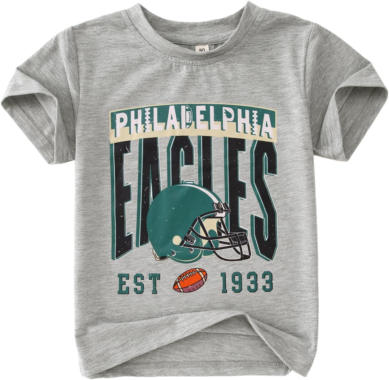 CM C&M WODRO Toddler Boy Girl Football T-Shirt Funny Football Team Shirt Game Day Outfit Kids Short Sleeve Sport Fans Tee Top