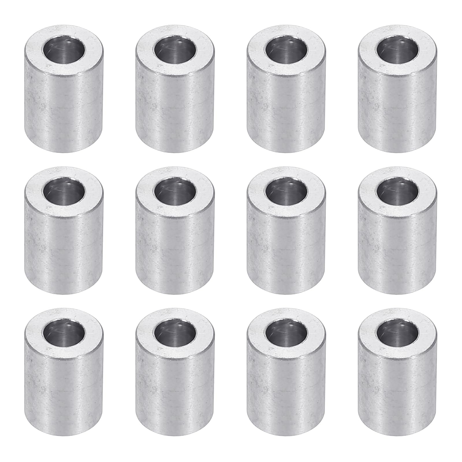 PATIKIL M6 Aluminum Spacers, 12pcs 1/4" x 1/2" Round Metal Spacers for 1/4 or M6 Screw Bolts