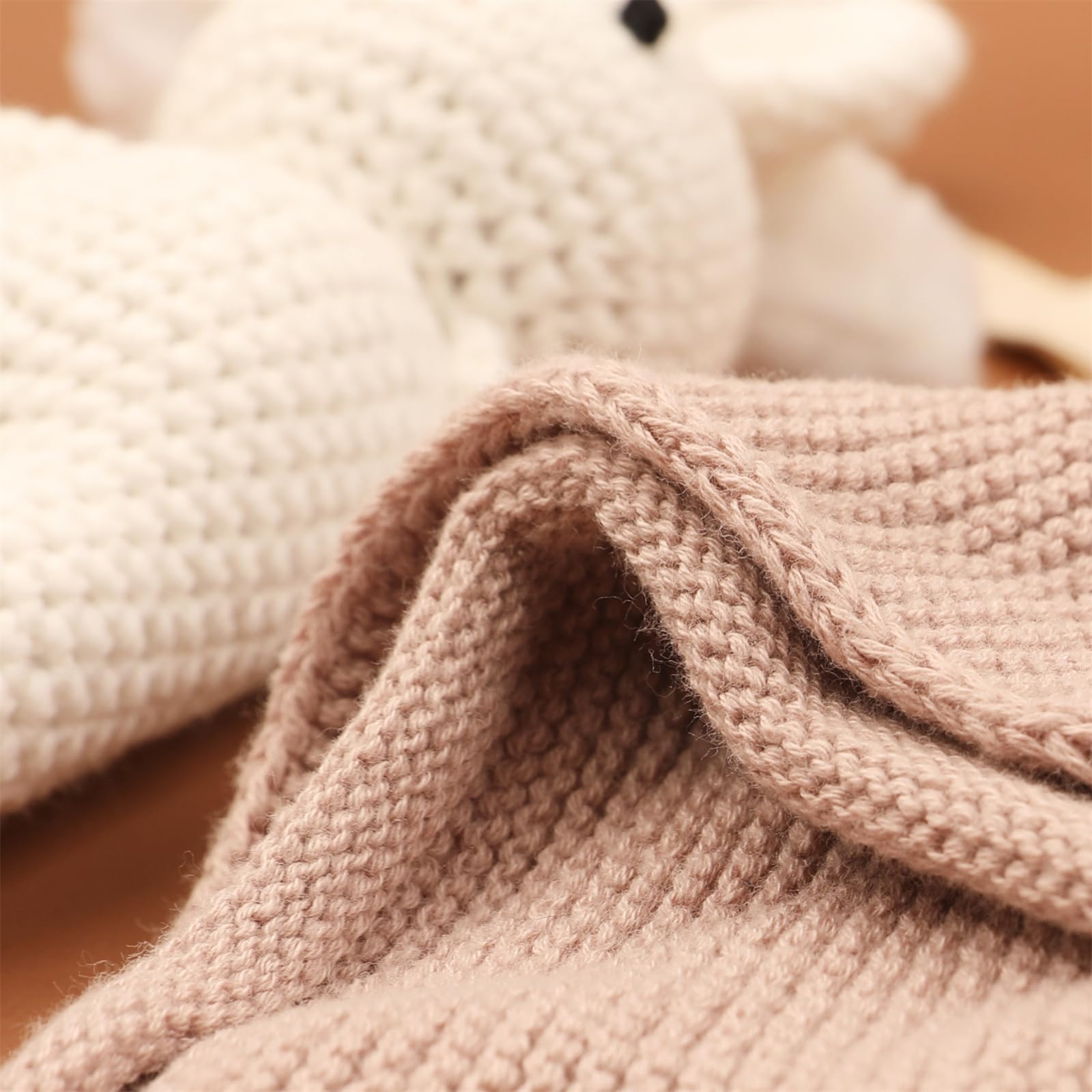 1 Set für Neugeborene, kuschelige Baumwolldecke und Essentials, einschließlich gestrickter Overalls/Geschenke für die Dusche mit Mondanhänger