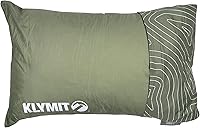 Klymit Drift Camping Pillow - Shredded Memory Foam Travel Pillow with Reversible Water-Resistant Cover, Large Green