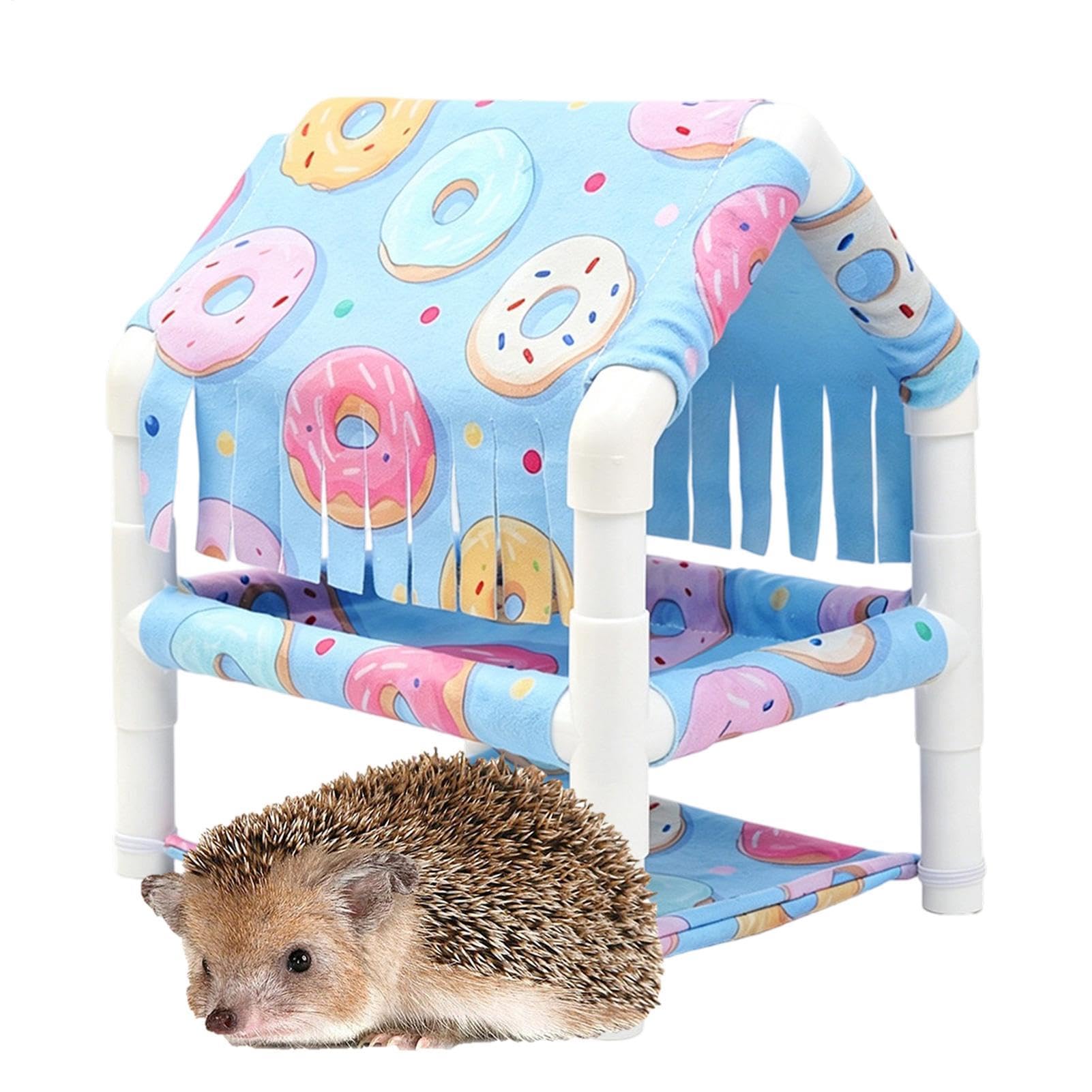 Casetta Per Criceti Arricchimento 2 Piani Smontabile Per Animali | Decorazione Gabbia, Riposo Criceti Adatto a Conigli, Gerbilli, Topi, Furetti, Casa, Appartamento, Fattoria