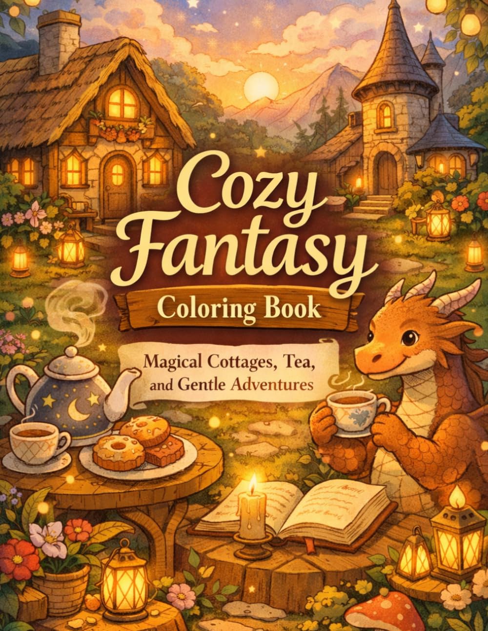 Cozy Fantasy Coloring Book
