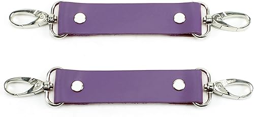 VP Leather Two Connectors Premium Real Leather Handmade Snap Hook Connectors - Comfortable BDSM Restraints