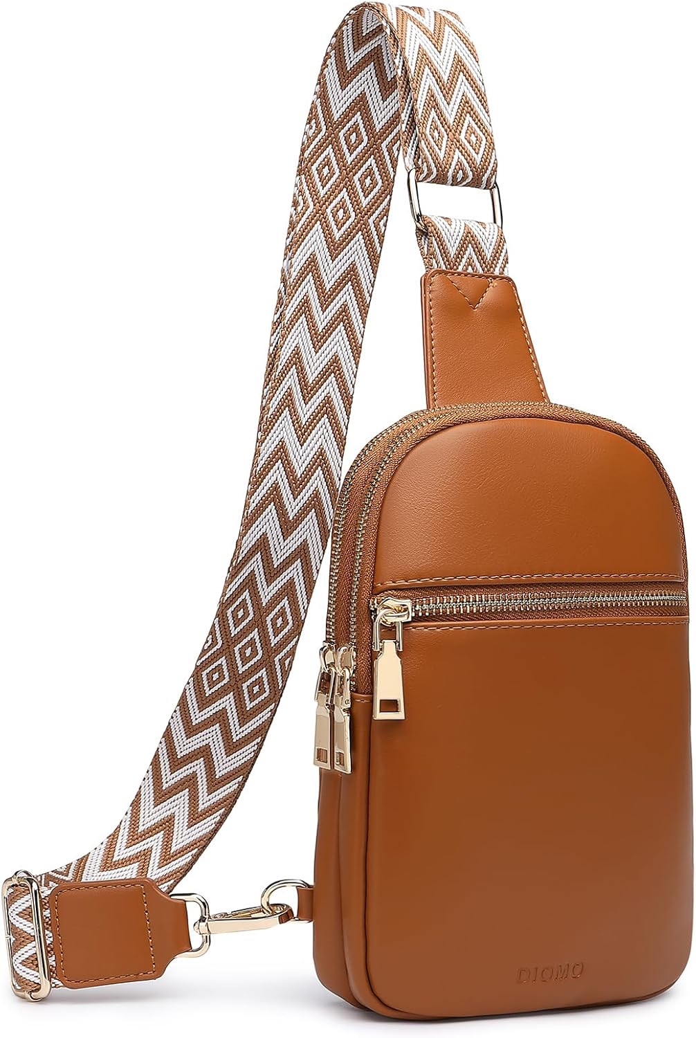 DIOMO Anti Theft Small Sling Bag for Women Cross Body Bag Trendy, RFID Fanny Packs Vegan Leather for Women Travel Belt Purse