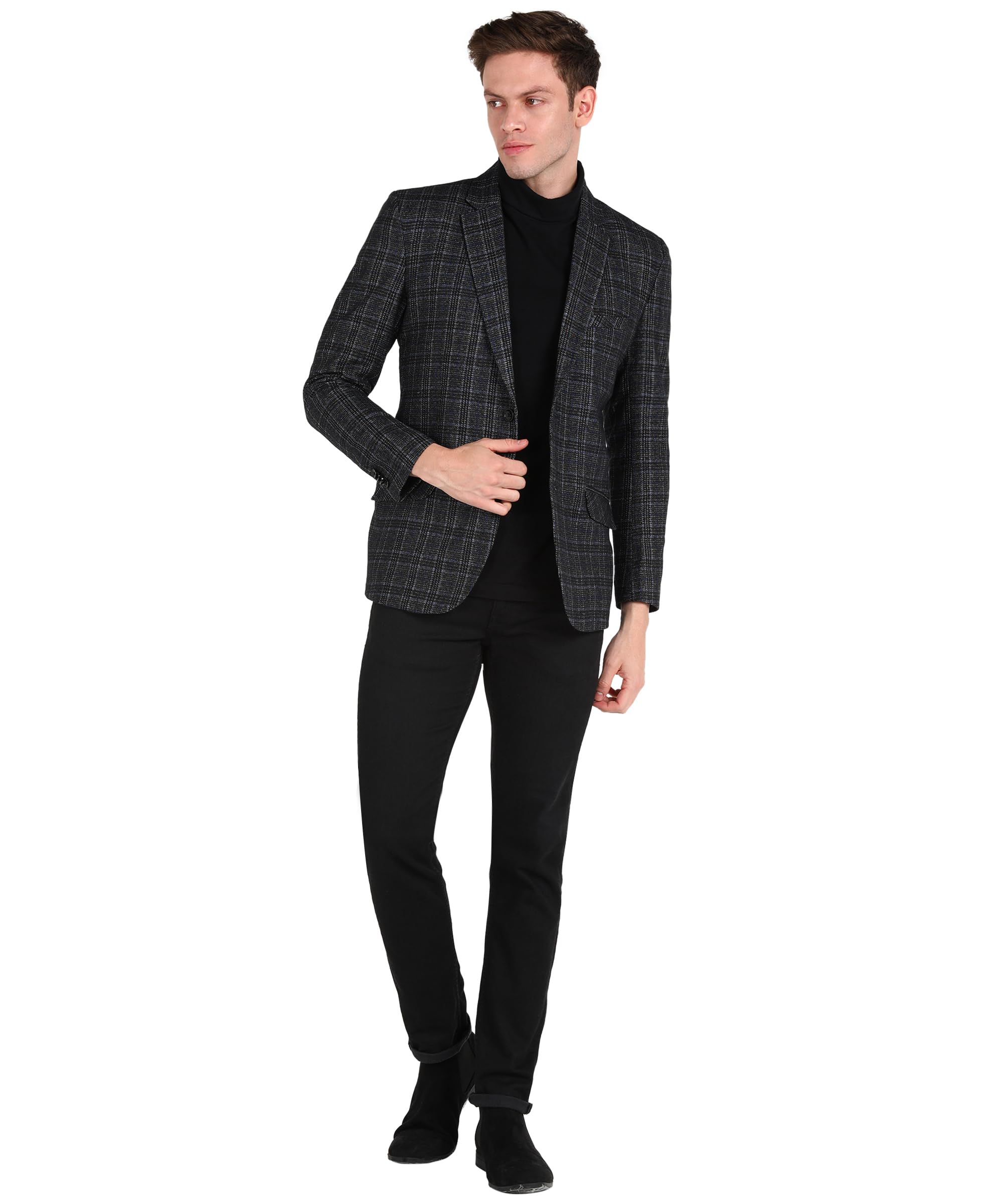 essentiele Step Up Your Style Trendy Checkered Tweed Blazer-picture-33
