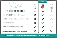 Vista 2 de Saludi Copas de vino de colores y copas de champán a juego (presentadas en Bachelor in Paradise)