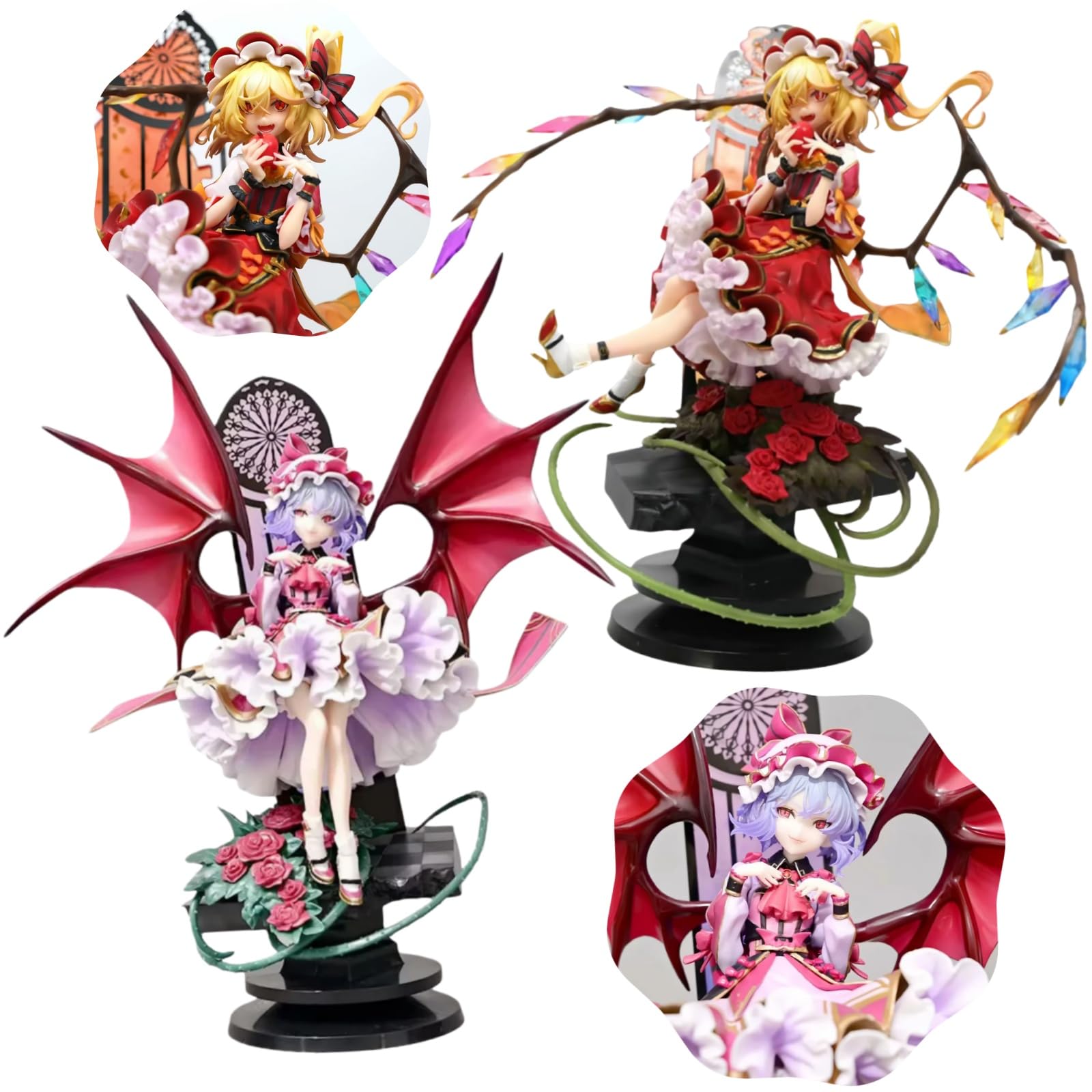 Amazon.co.jp: [HAOJEE]フィギュア フランドール レミリア 人形 塗装 