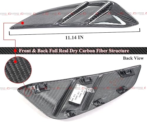 Miniatura 2 de M Performance Style - Repuesto de fibra de carbono real de repuesto para guardabarros delanteros, rejilla de ventilación lateral, compatible con BMW
