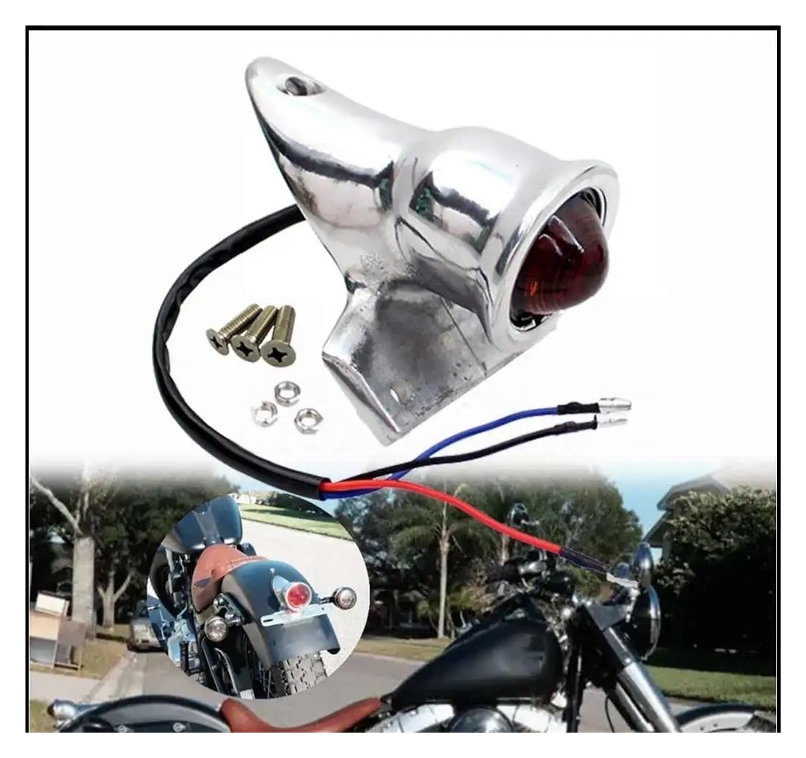 Luces traseras LED universales para Motocicleta Harley Slim, luz Trasera de Freno, Luces traseras de Freno