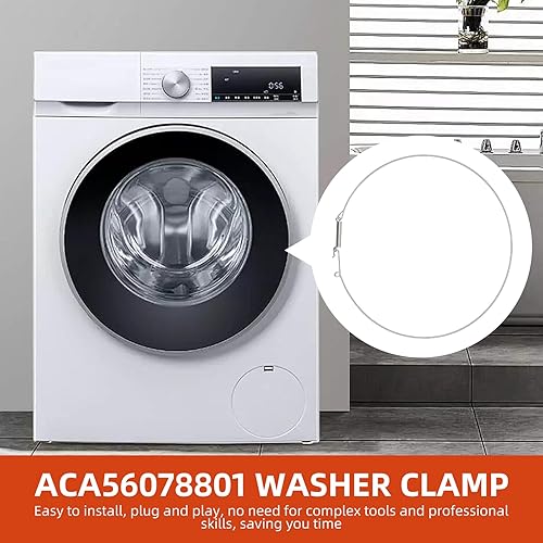 Miniatura 4 de ACA56078801 Junta de puerta de arandela Anillo de retención para lavadoras LG Kenmore Conjunto de abrazadera para lavadora de carga frontal LG para