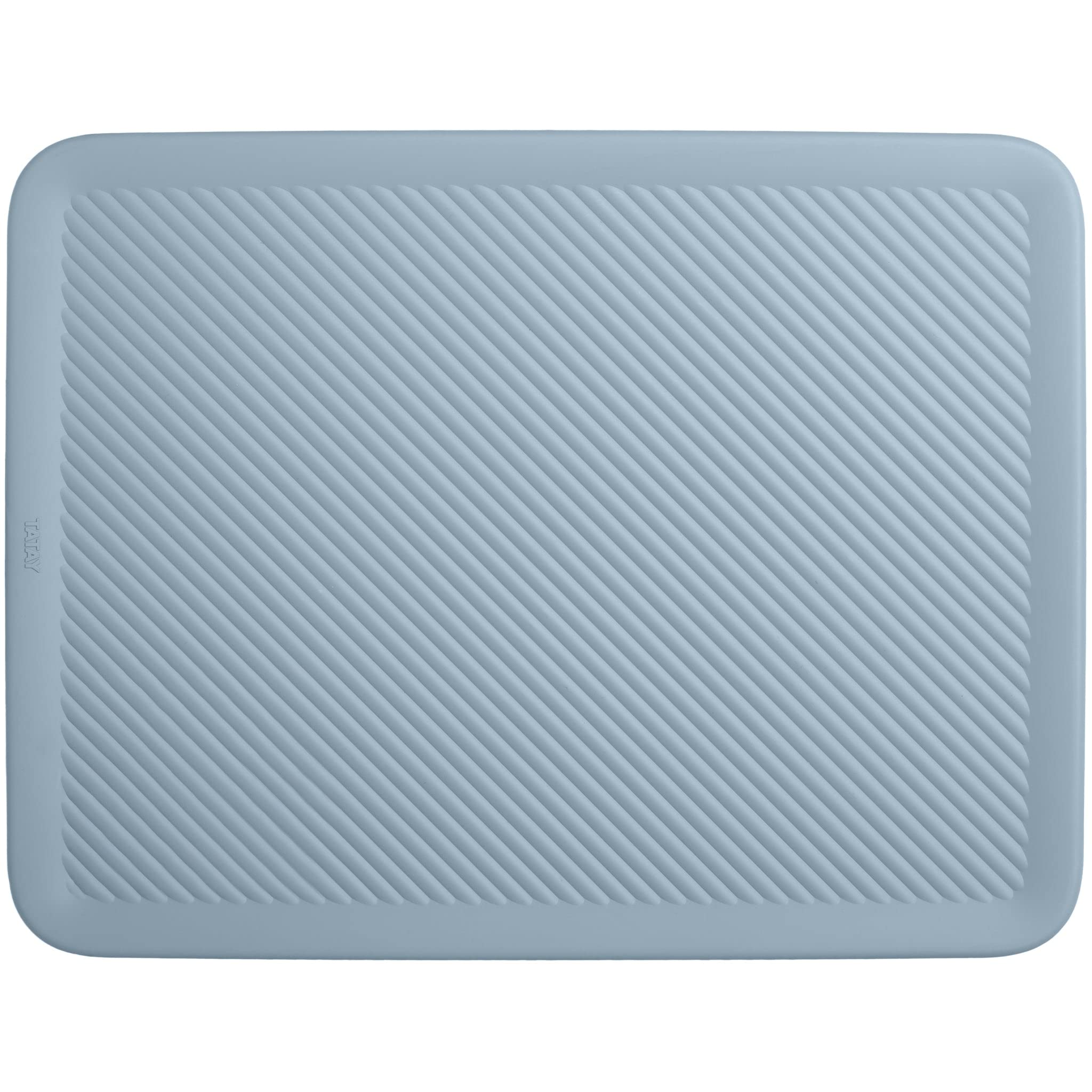 Superio Ribbed Collection Lid for Decorative Plastic Basket Open Home Storage Bins Organizer Baskets, Large Blue - for Organizing Closet Storage Bins for Shelves Drawer Shelf 15/22 Liter