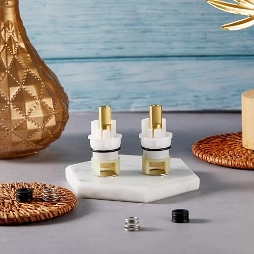 Miniatura 7 de Honoson Rp25513 Kit de reemplazo de vástago de grifo de 2 piezas para kit de reparación de grifo de dos manijas con cartucho Rp4993 asiento y