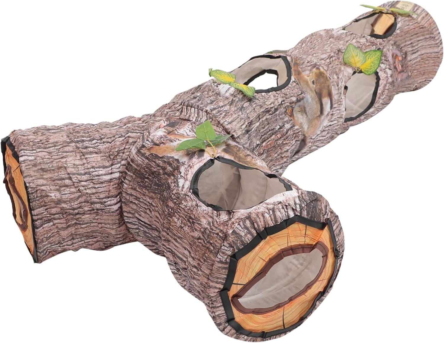 1pc Cat Tunnel Tree Pattern Pet Toy for Indoor Cats Fun Interactive Bed for Play and Exercise