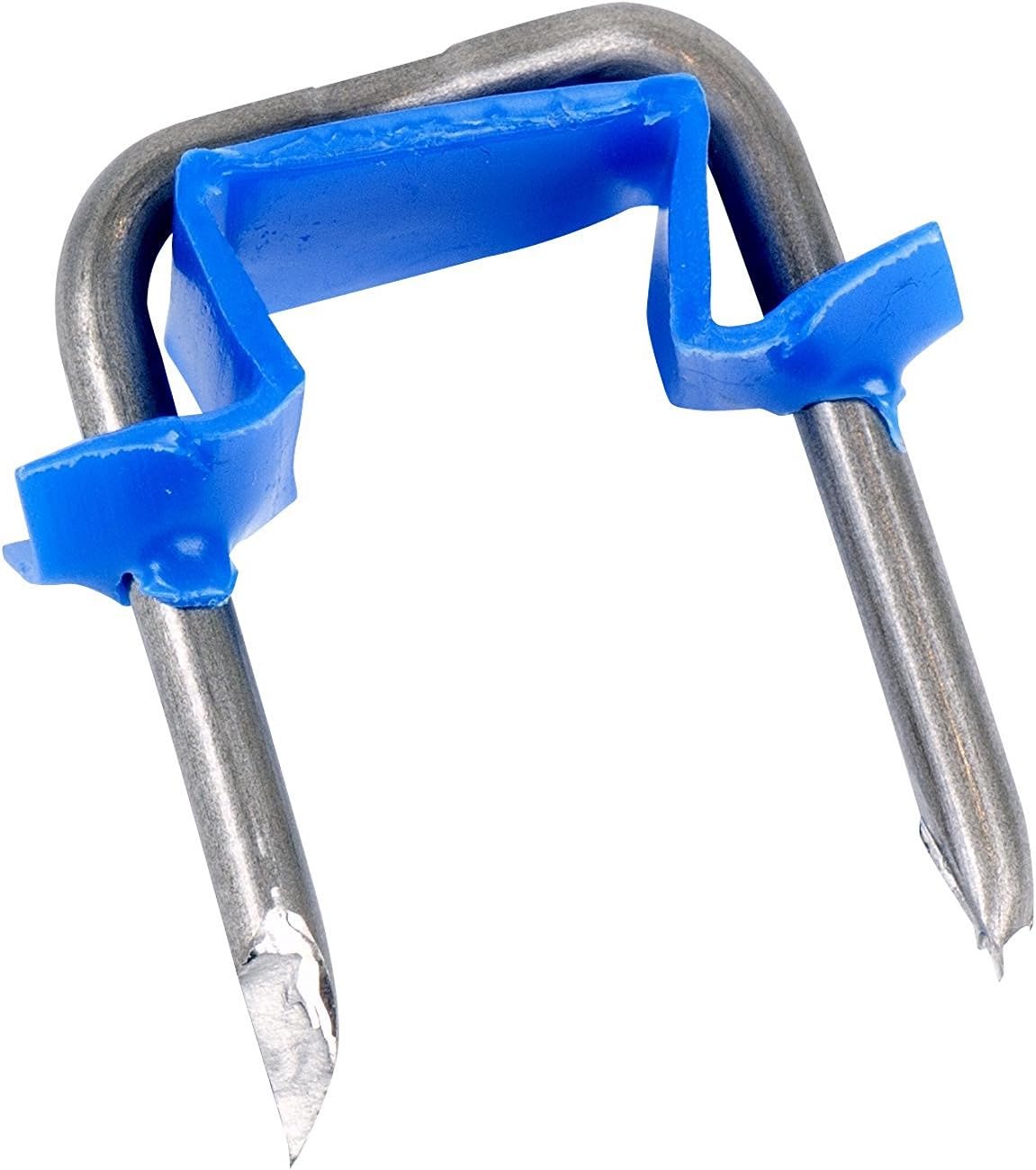 Gardner Bender MSI-950B Polyethylene Insulated Metal Staple, 1/2 in.,14/2 & 12/2 (NM) Cable, Blue
