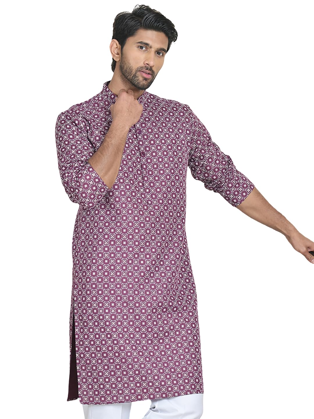 jompers Men's Geometric Printed Kurta-picture-33