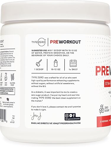 Miniatura 4 de Type Zero Ultra Clean - Bomba sin estimulación para preentrenamiento (limonada de bayas negras), remolacha, arginina, malato de citrulina, betaína,