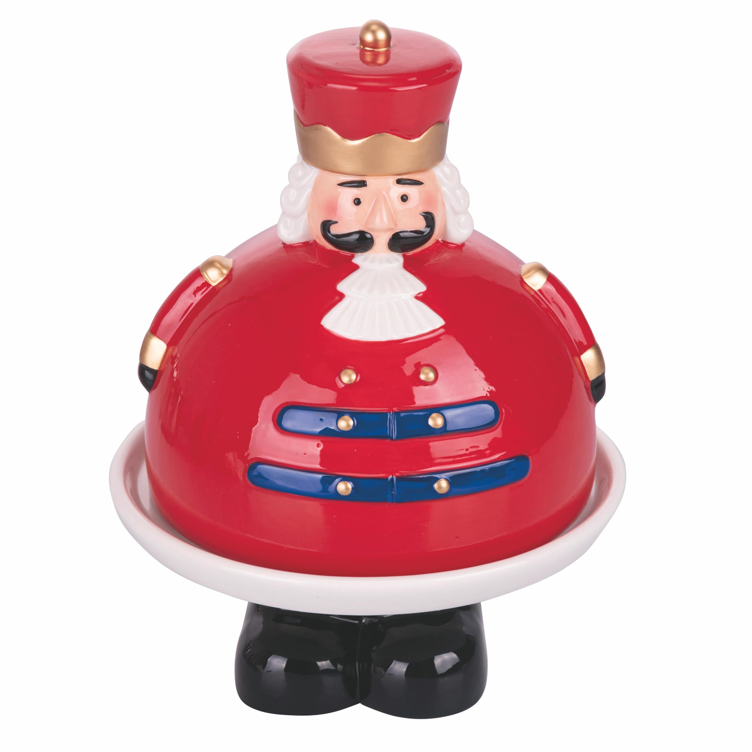 Villa d'Este Home Tivoli Nutcracker Cake Stand with Ceramic Lid