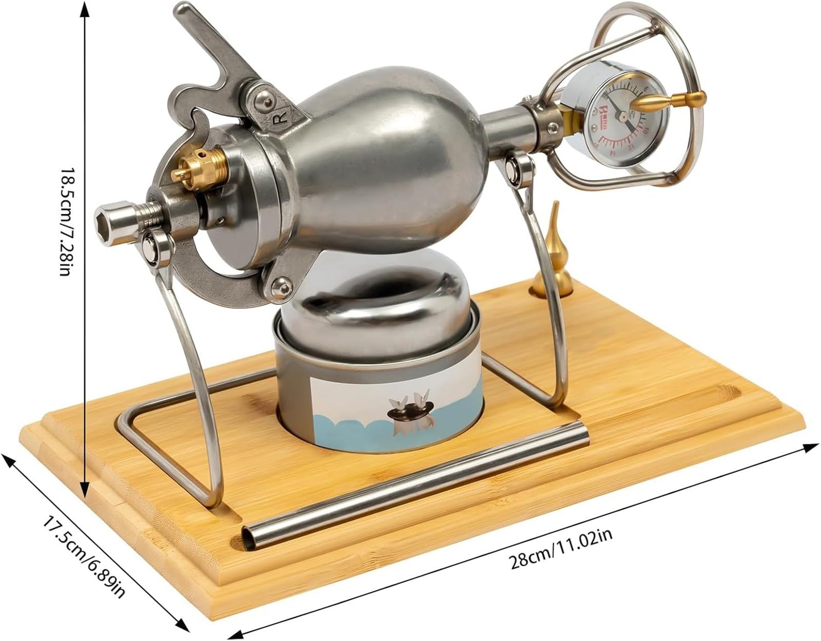 Máquina para Hacer Palomitas de maíz Tradicional Vintage de Acero Inoxidable con manivela Manual, máquina para Hacer Palomitas a presión para Cine en casa, Fiestas y Salas de Juego