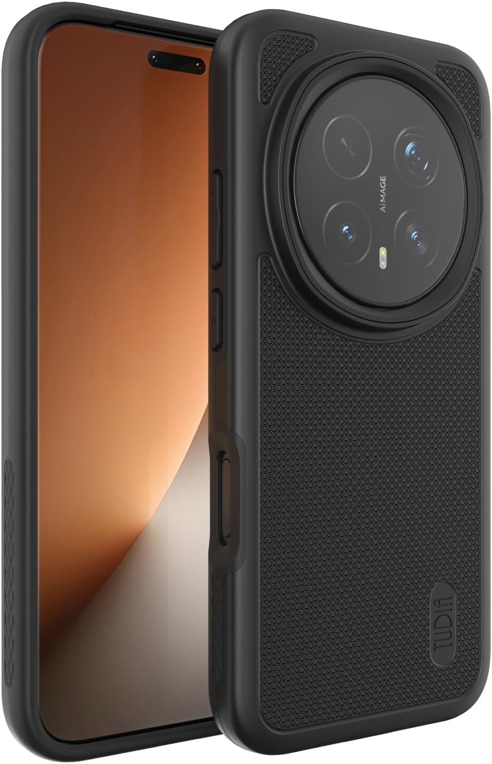 TUDIA MergeGrip Designed for Honor Magic 8 Pro Case 5G - [Military Grade Drop Tested] Dual Layer Shockproof Slim Heavy Duty Tough Phone Cases Cover - Black