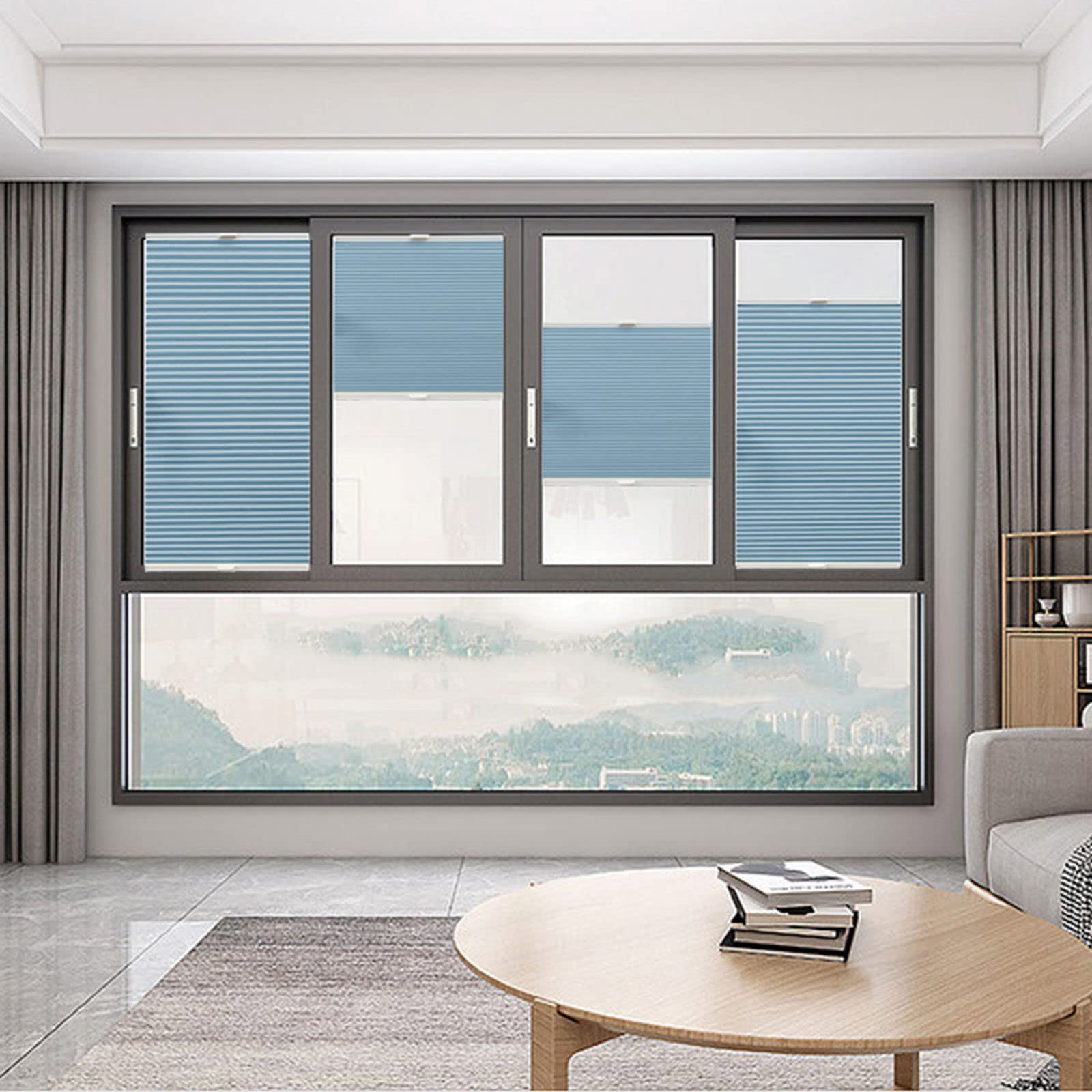 Tenda Oscurante Retrattile,Tende Pieghevoli a Nido d'Ape dall'alto Verso Il Basso,Parasole Senza Fili di filtraggio della Luce,per Home Kitchen Camera da Letto Ufficio,A-30x120cm/11.8 * 47.2in