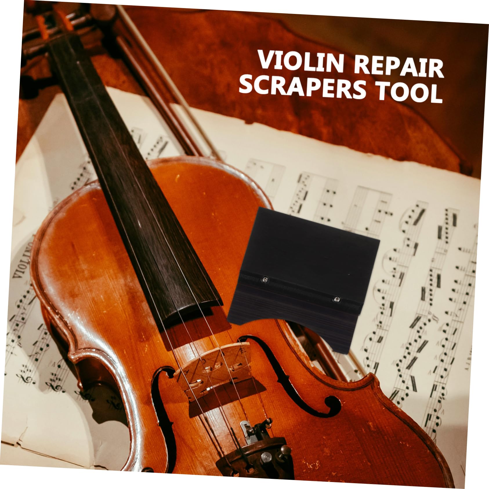 TOYANDONA 5piezas Rascador De Diapasón De Madera Para Violín Herramienta Multifuncional De Reparación Puente y Diapasón Para Mantenimiento De Instrumentos Musicales