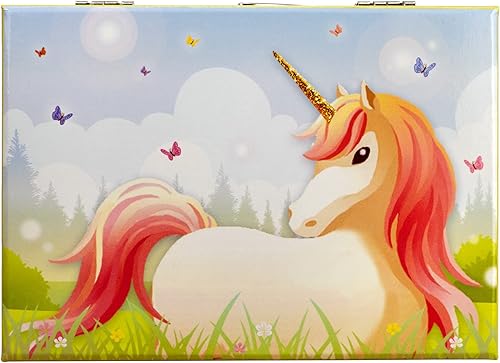 Miniatura 3 de Joyero musical de recuerdo de unicornio mágico con collar de corazón de unicornio