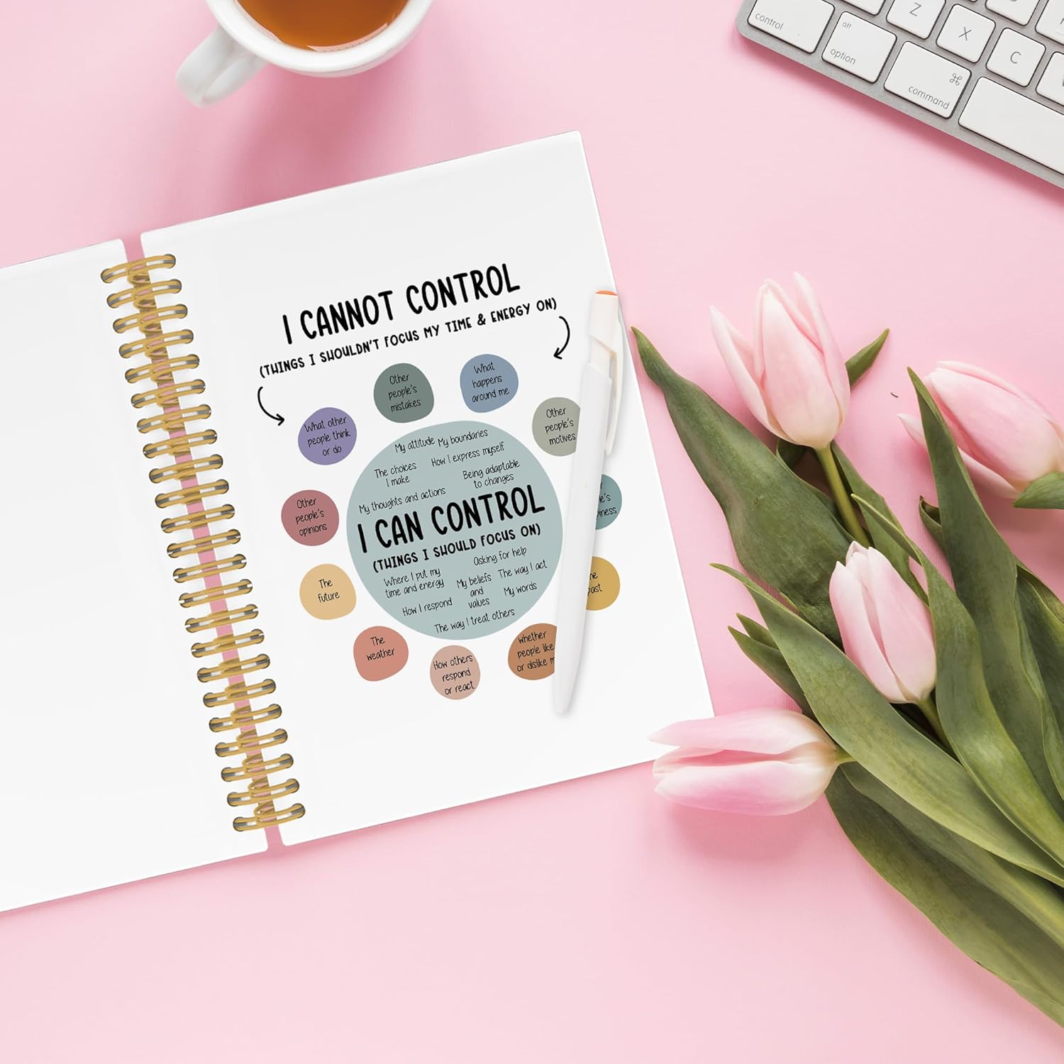 XPH Mental Health Spiral Notebook, Psychology Gifts Journaling Notebook for Note Taking, Therapist Hardcover Journals for Therapy Office 160 Pages 5.5 x 8.3 Inch, Mental Health Gifts for Women Men - Image 3