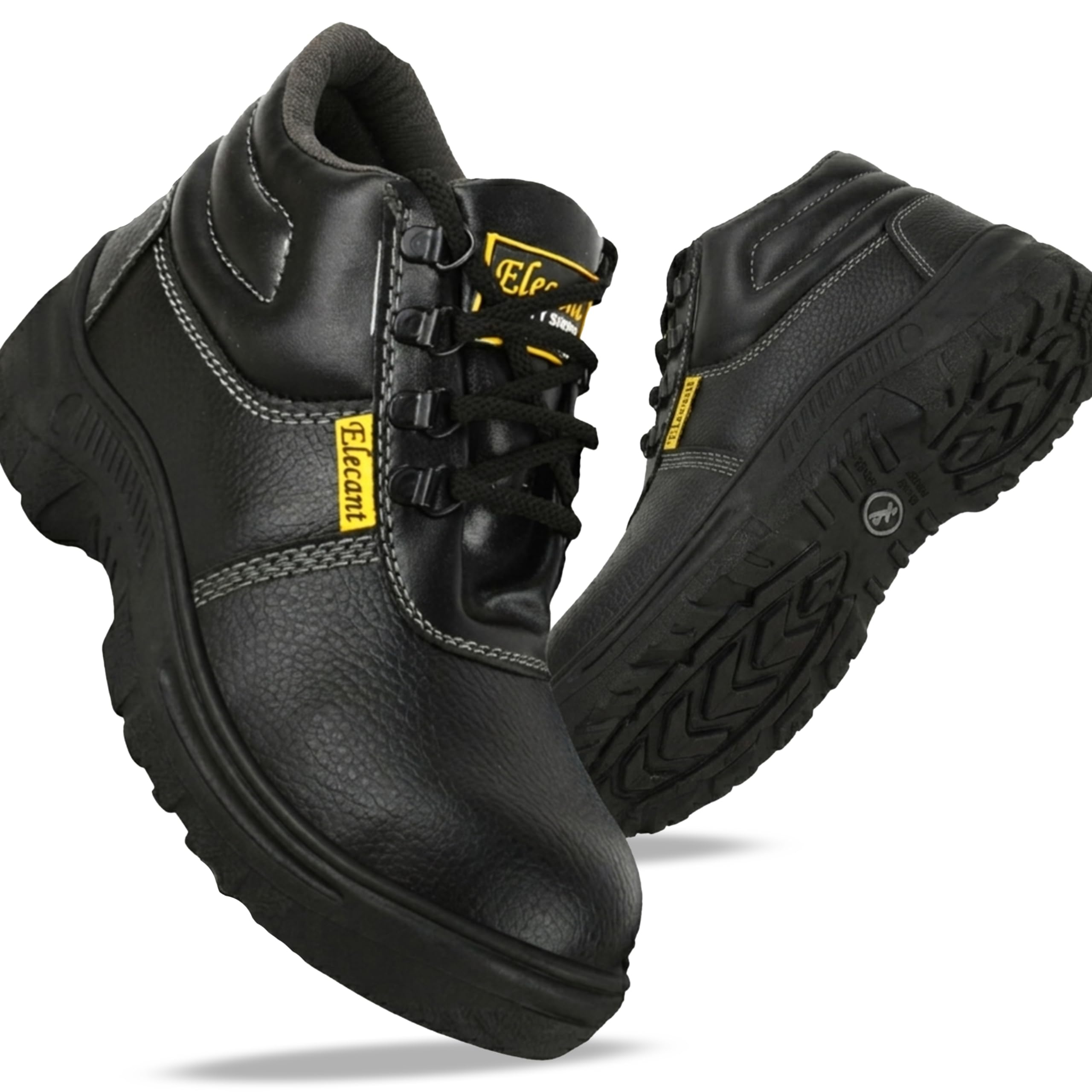 Industrial Work Safety Shoes with Steel Toe | Water and Acid Resistant | Factory Safety Shoes for Men’s (Black)-image-15