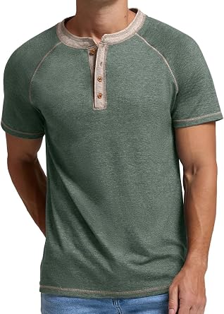 Sailwind Mens Henley Long/Short Sleeve T-Shirt Cotton Casual Shirt