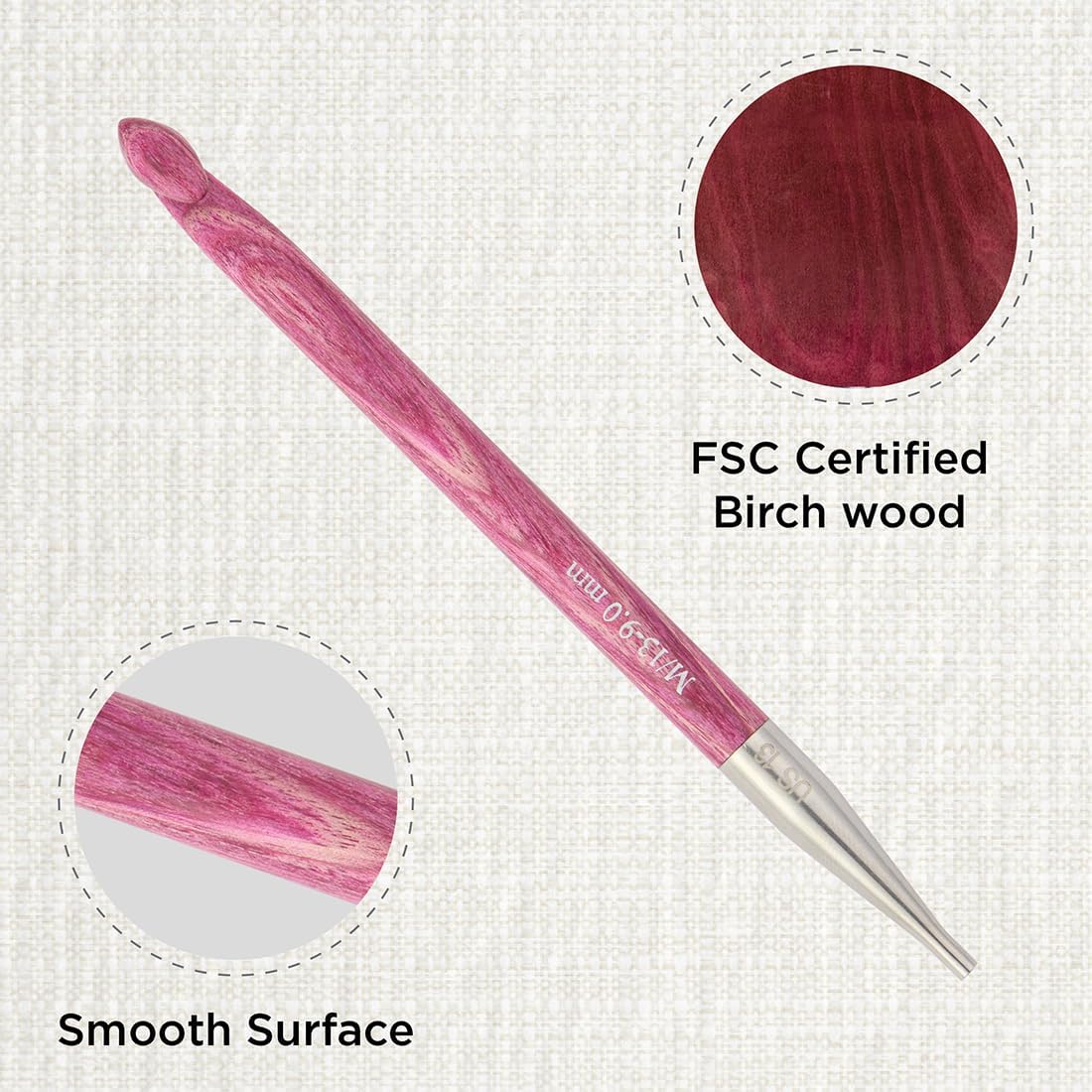 KnitPro Dreamz Afghan/Tunisian Crochet Hook | US Size M (9mm)