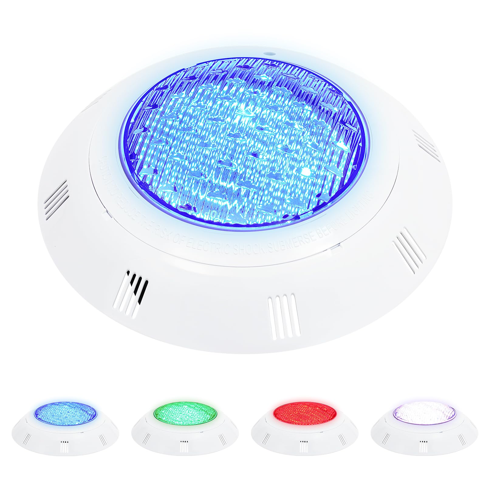 Foco LED subacuático RGB LED para piscina, con mando a distancia, ángulo de haz de 120°, IP68, resistente al agua