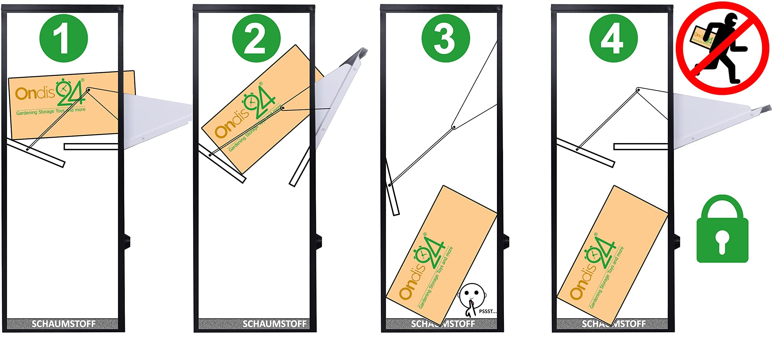 Ondis24 Korona Paketbox Postbox für Pakete, Päckchen, Warensendungen und Briefe mit Paketsafe (103 cm, Grau)