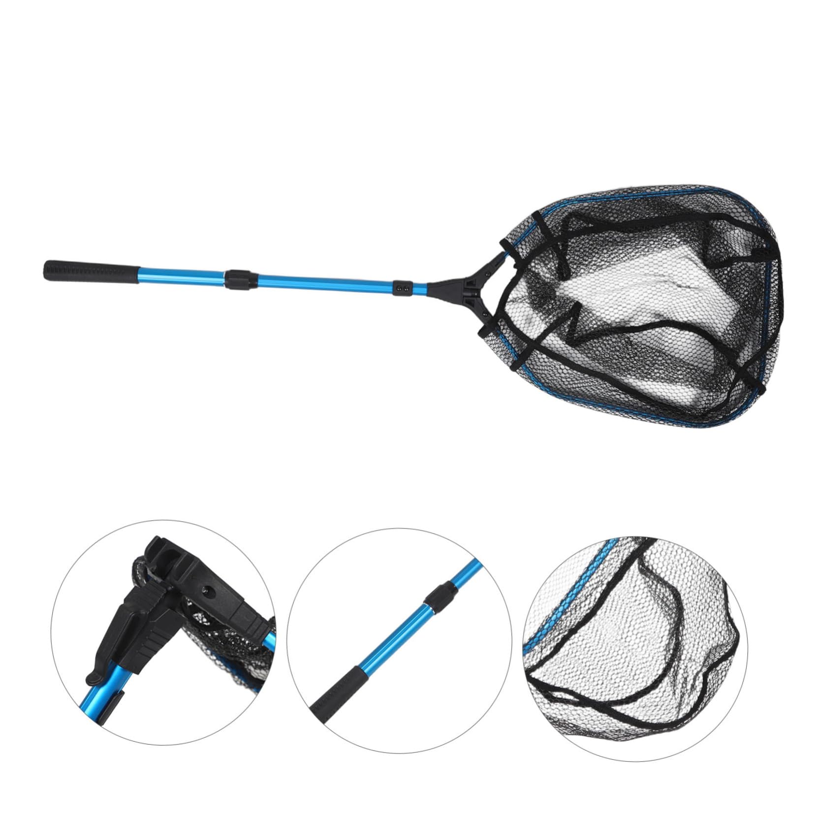 Pesca con Asa De Pesca Extensible para Peces Retráctil para Agua y Plegable para Exteriores para Camarones Pequeños con Asa Portátil