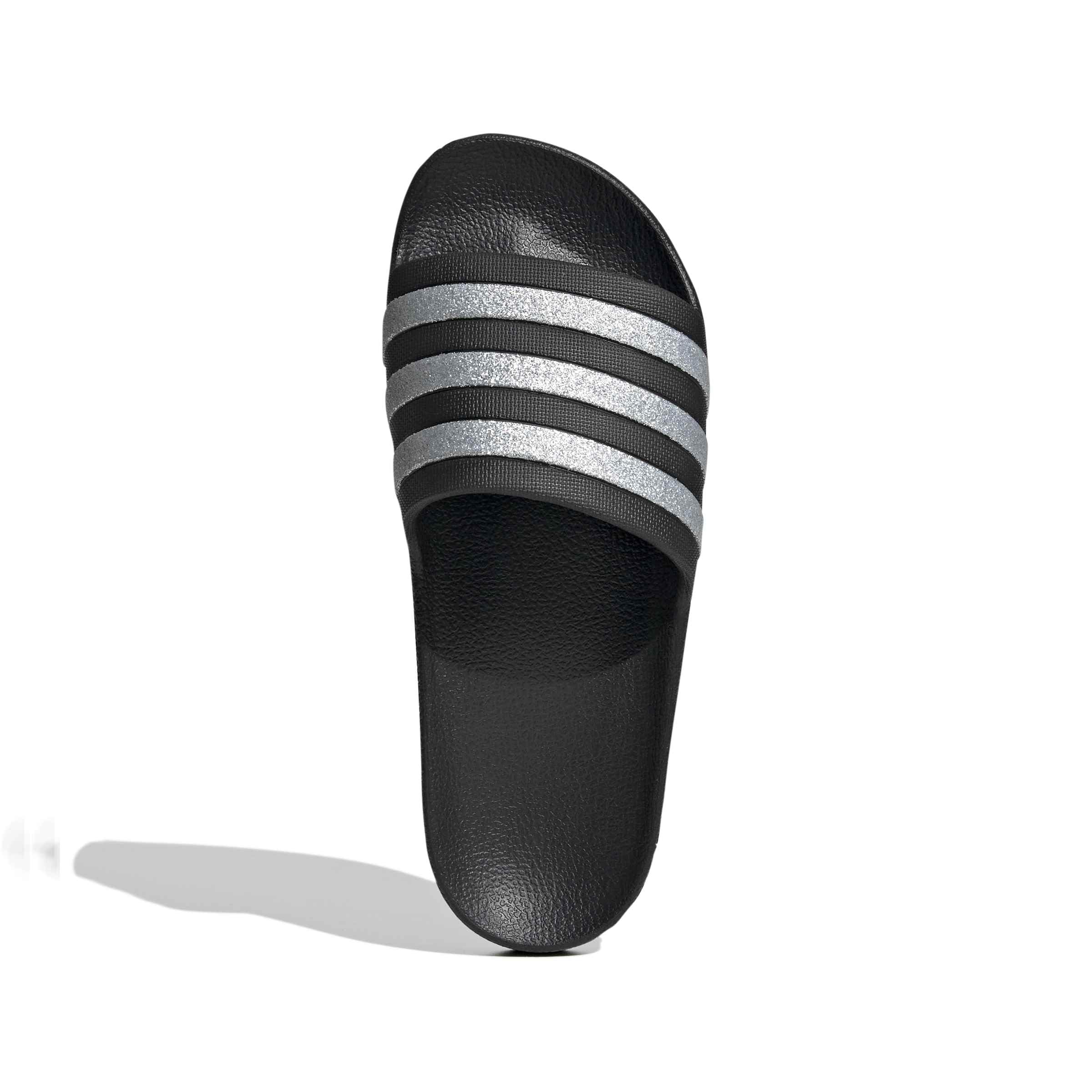 adidas Damen Adilette Aqua Slides Sandal, Core Black/Silver Met./Silver Met., 44.5 EU – Ansicht 7