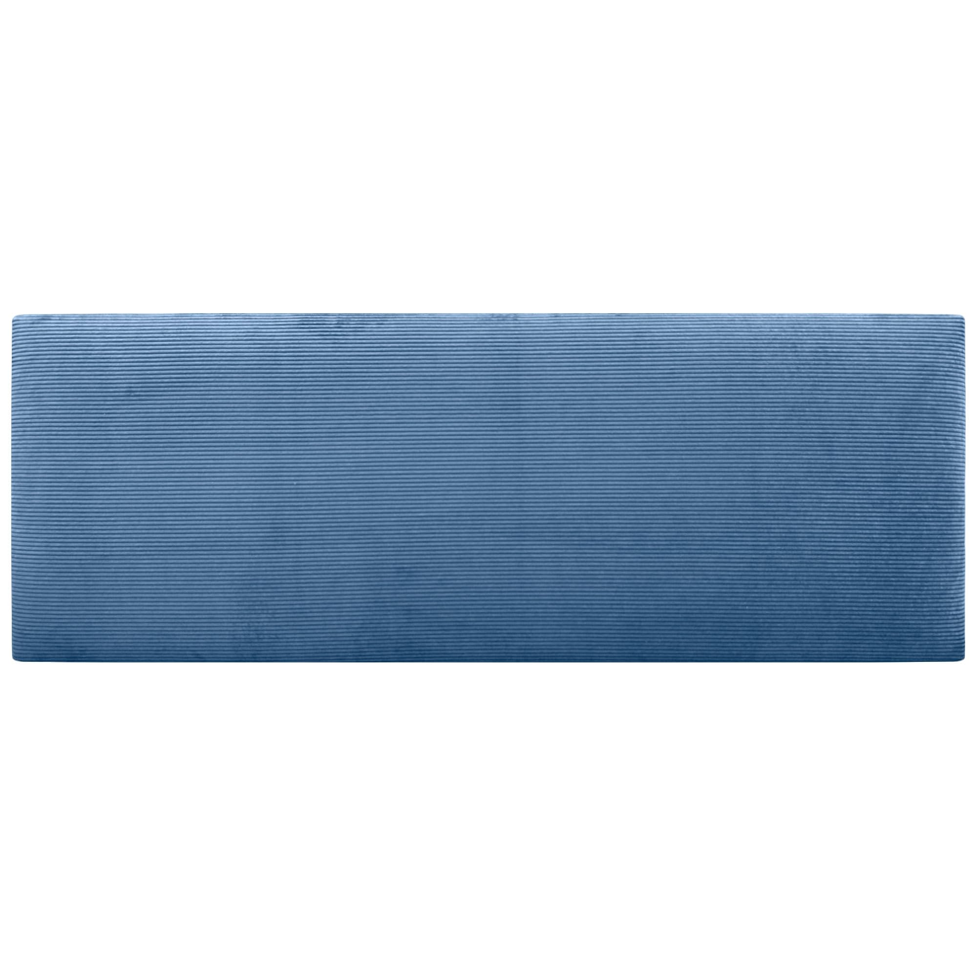 DHOME Tête de lit en Velours Côtelé uni Haute Gamme Moderne Tête de lit Capitonnée, Chambre de Luxe, Rembourrée (Bleu, 135cm)