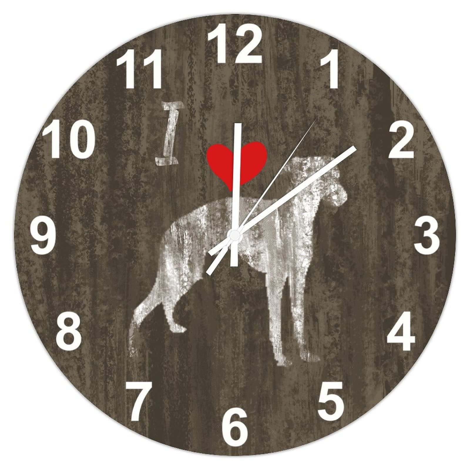 Horloge murale en bois Greyhound 38cm rétro shabby chic