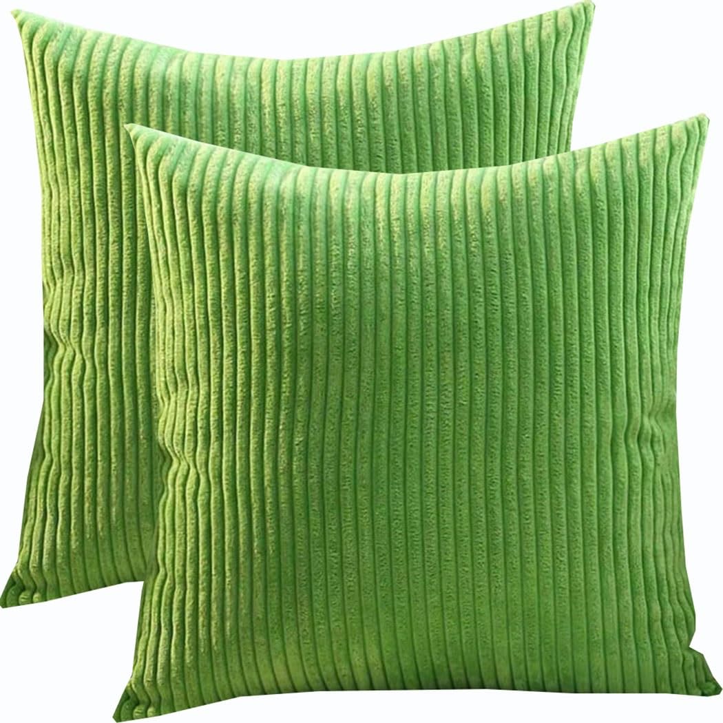 SWJ-swjssb Super King Size Pillow Cases 80x80 70x70 Cm, Set Of 2 Square Extra Large Cushion Covers,Soft Pillow Covers With Invisible Zipper Decorative Pillowcases For Sofa Couch(Fruit Green,50x50 cm)