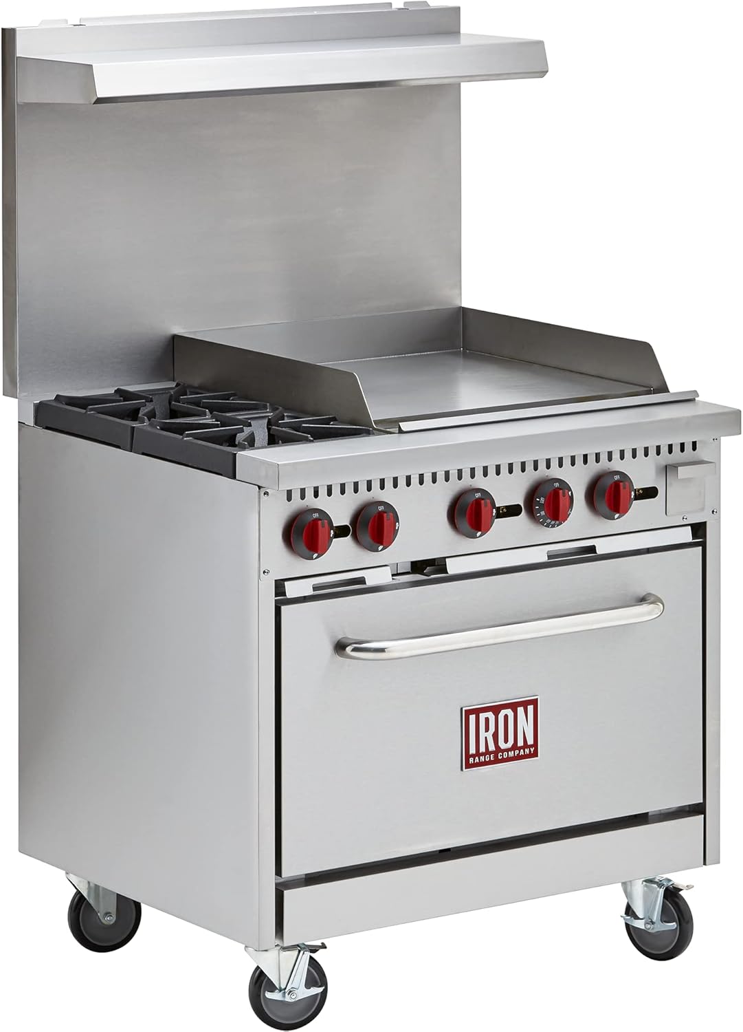 Iron Range IR-2B24G Range, 36" 130,000 BTU, Stainless Steel