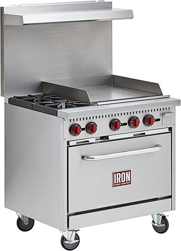Iron Range IR-2B24G Range, 36" 130,000 BTU, Stainless Steel