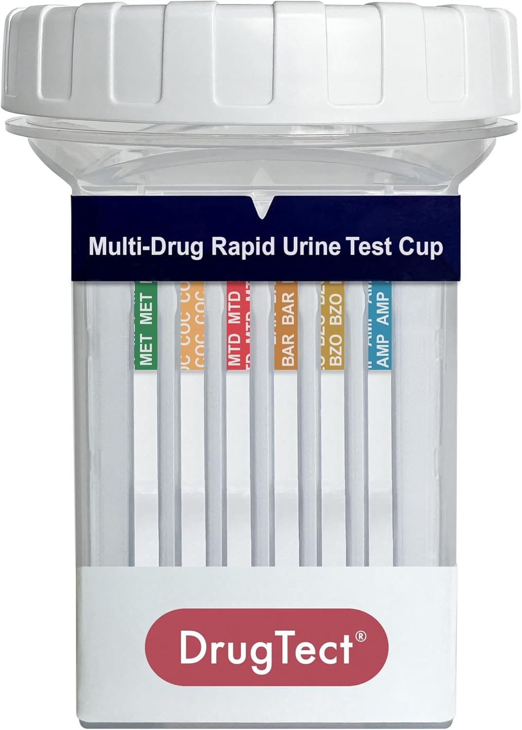 DrugTect Multi-Drug Rapid Urine Test Cup | 25 Pack | 18 Panel CLIA Waived Fentanyl Tramadol Drug Test Cup for 6MAM,AMP,BAR,BUP,BZO,COC,EDDP,FYL,MDMA,MET,MOP|OPI,MTD,OXY,PCP,PPX,TCA,THC,TRA (25)