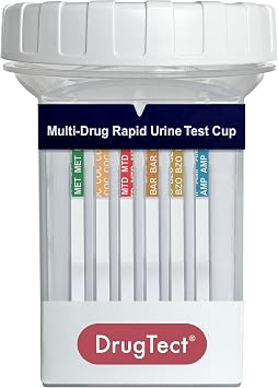 DrugTect Multi-Drug Rapid Urine Test Cup | 1 Pack | 18 Panel CLIA Waived Fentanyl Tramadol Drug Test Cup for 6-MAM,AMP,BAR,BUP,BZO,COC,EDDP,FYL,MDMA,MET,MOP|OPI,MTD,OXY,PCP,PPX,TCA,THC,TRA 1