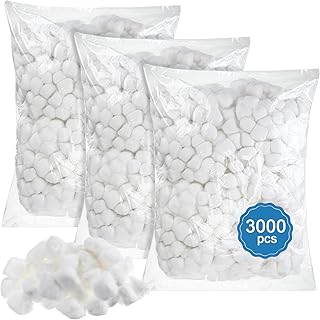 3000 Pcs Cotton Balls Bulk Organic Cotton Balls Pure Cotton Balls Soft a...